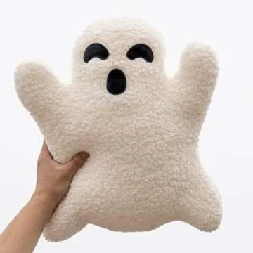 Yopcuvi Ghost Pillow, Halloween Bedding, Ghost-Shaped Pillow, Ghost Throw Pillow, Halloween Ghost Pillow (15.7 inches)