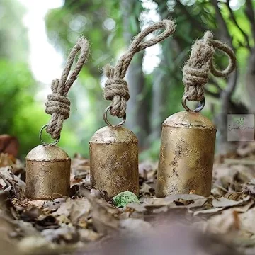 Shabby Chic Rustic Wall Hanging Bells – Handcrafted Set of 3