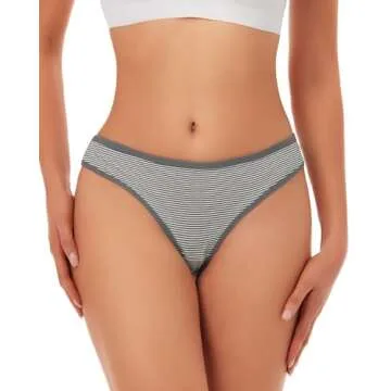 Comfortable ANZERMIX Cotton Thong Panty Pack of 6