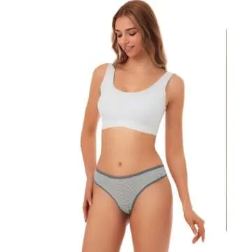 Comfortable ANZERMIX Cotton Thong Panty Pack of 6