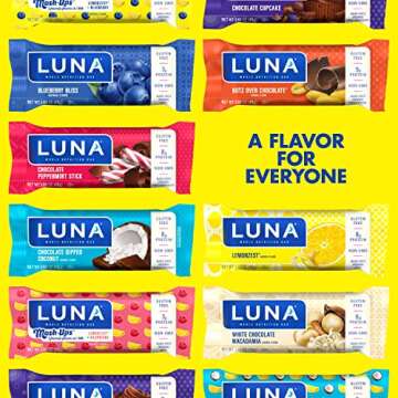 LUNA BAR - Gluten Free Snack Bars - Lemon Zest -8g of protein - Non-GMO - Plant-Based Wholesome Snacking - On the Go Snacks (1.69 Ounce Snack Bars, 15 Count)