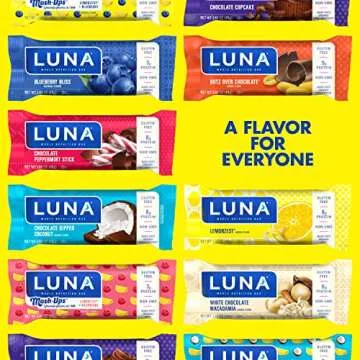 LUNA BAR - Gluten Free Snack Bars - Lemon Zest -8g of protein - Non-GMO - Plant-Based Wholesome Snacking - On the Go Snacks (1.69 Ounce Snack Bars, 15 Count)