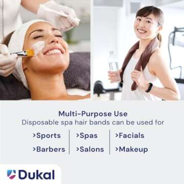 Disposable Stretchable Headband with Closure, 48 Ct.