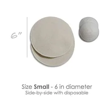 Soothingly Soft Merino Wool Nursing Pads, Style Softline, Extra Thickness, 6 in. Diameter (Small)