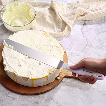 Angled Icing Spatula Set - 3 PCS for Baking