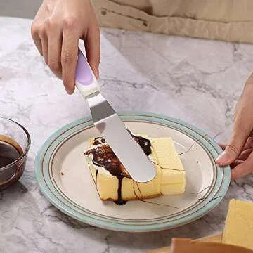 Angled Icing Spatula Set - 3 PCS for Baking