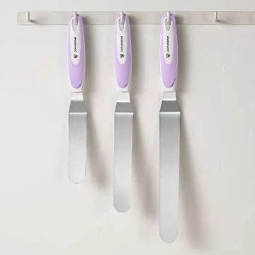 Angled Icing Spatula Set - 3 PCS for Baking