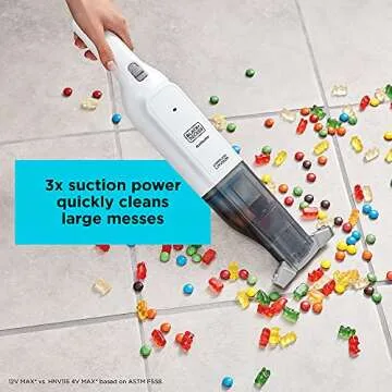 BLACK+DECKER Cordless Handheld Vacuum with Strong Suction Power