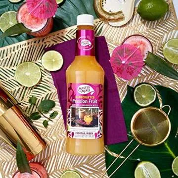 Master of Mixes Margarita / Daiquiri Drink Mixes Variety, Ready to Use, 1 Liter Bottles (33.8 Fl Oz), Pack of 6 Flavors + Margarita Salt