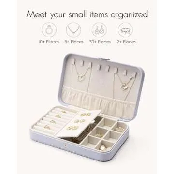 Vlando Purple Travel Jewelry Case for Women - Stylish Organizer