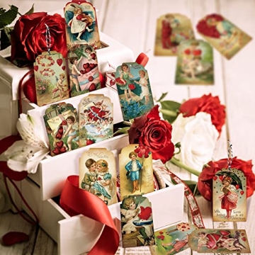 L1rabe Vintage Valentine's Day Gift Tags Set of 61