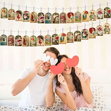 L1rabe Vintage Valentine's Day Gift Tags Set of 61