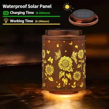 Solar Metal Lanterns for Garden Decor - LED Outdoor Lighting