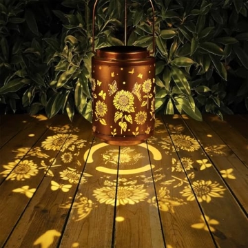 Solar Metal Lanterns for Garden Decor - LED Outdoor Lighting