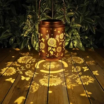Solar Metal Lanterns for Garden Decor - LED Outdoor Lighting