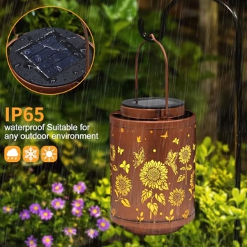 Solar Metal Lanterns for Garden Decor - LED Outdoor Lighting