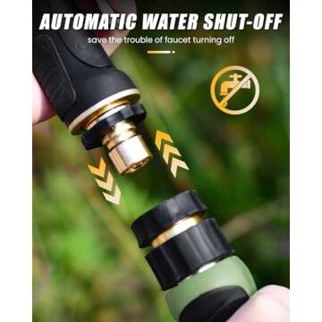 RAINPOINT Heavy Duty Garden Hose Nozzle with 9 Patterns