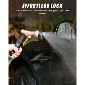 RAINPOINT Heavy Duty Garden Hose Nozzle with 9 Patterns