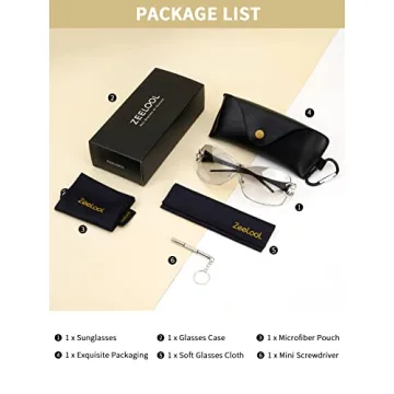 Zeelool Y2K Sunglasses for Women in Silver Wrap Around Style