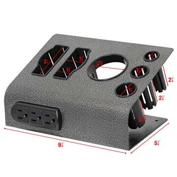 Saloniture Tabletop Hair Iron & Blow Dryer Holder - Salon Appliance Stand w/ 3 Outlets