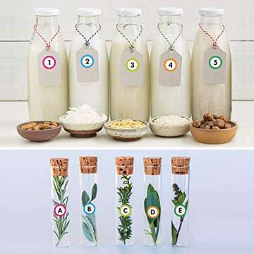 LeeLoon 2480pcs Number Stickers Colorful Round Number Labels,Polka Dot 1-50 and A-Z Adhesive Numbers Stickers for Office,Restaurant,Classroom,School Learning Decorations,1"