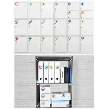 LeeLoon 2480pcs Colorful Number Stickers for Organizing