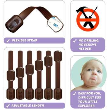 Baby Proofing Safety Cabinet Locks - Child Proof Latches by Oxlay