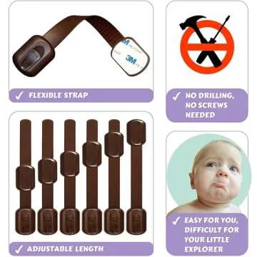 Baby Proofing Safety Cabinet Locks - Child Proof Latches by Oxlay