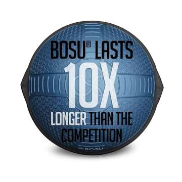 Bosu Half Ball Home Fitness Exercise Gym Strength Flexibility Balance Trainer, Blue