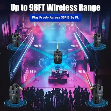 FW2D Wireless Guitar System - 2.4 GHz, Rechargeable