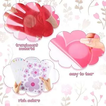 TaoBary 288 Pcs Y2k Cute Flowers Wall Sticker Colorful Floral Wall Decal Vinyl Peel and Stick Preppy Hippie Stickers Aesthetic Flowers Decor for Nursery Bedroom(9.1 x 11.4 Inch,Lovely Colors)