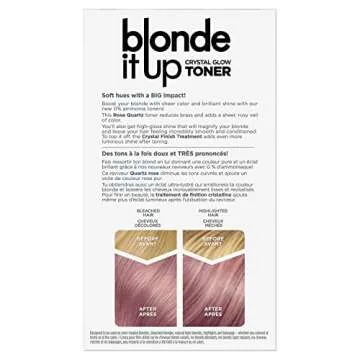 Clairol Blonde It Up Crystal Glow Toners Demi-Permanent Hair Dye, Rose Quartz Hair Color, Pack of 1