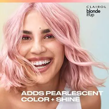Clairol Blonde It Up Crystal Glow Toners Demi-Permanent Hair Dye, Rose Quartz Hair Color, Pack of 1