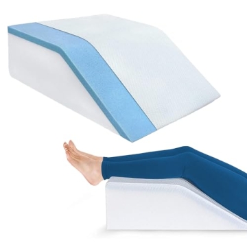 Abco Tech Leg Elevation Pillow with Cooling Foam for Relief and Comfort