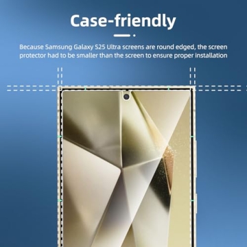 NEW'C Ultra Resistant 3 Pack Screen Protectors for S25 Ultra