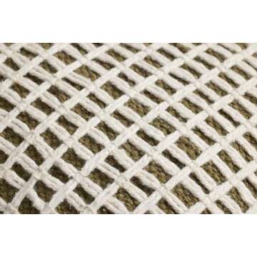 LOLOI PLL0119 Green/Ivory 18'' x 18'' Cover w/Down Pillow