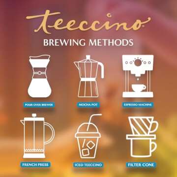 Teeccino Dandelion Caramel Nut Herbal Coffee - Caffeine-Free Coffee Alternative with Prebiotics, Gluten Free, Acid Free - Medium Roast, 10 oz (Pack of 3)