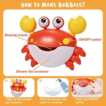Bubble Making Bath Toy for Toddlers with Music