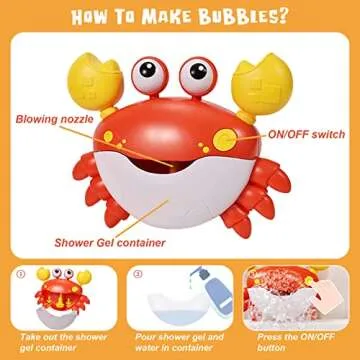 Bubble Making Bath Toy for Toddlers with Music