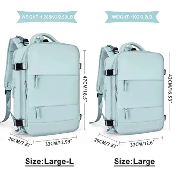 Large Travel Backpack for Women Men - Waterproof Rucksack