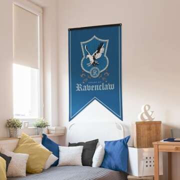 Conquest Journals Harry Potter Ravenclaw Crest Banner, 30'' x 50'' Extra Large Flag - Celebrate Your...
