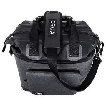 ORCA Walker Soft Side Tote Cooler | Temperature Insulated Bag Keeps Drinks Ice Cold All Day, Perfect for Beach, Park, Hikes, Picnics & More — Grey