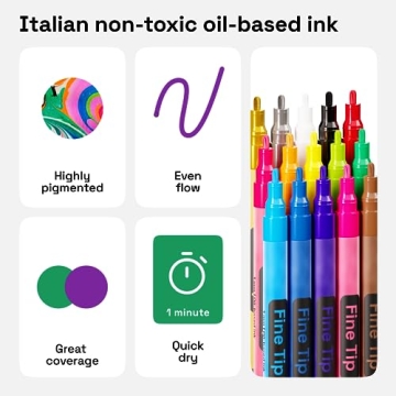 ARTISTRO 15 Oil-Based Permanent Paint Markers Assorted Set