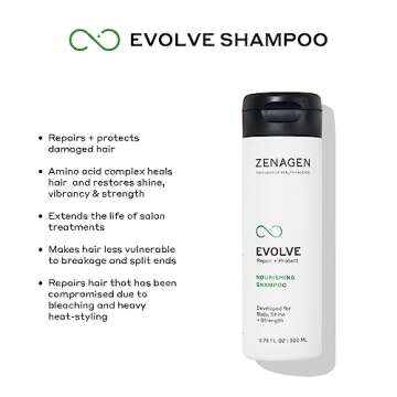 Zenagen Evolve Shampoo (Unisex) | Repairs And Strengthens Damaged Hair, Promotes Thicker Fuller Hair...