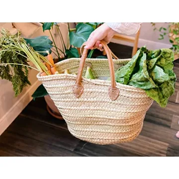 purifyou French Market Basket Bag - Handmade & Versatile