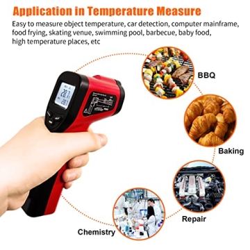 9-Point Laser Infrared Thermometer Gun -58℉~1022℉ Non-Contact