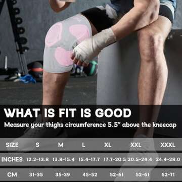 Bpluma Knee Brace Unisex, Enhanced Compression Sleeve with Patellar Pad, Ideal for ACL, Meniscus Tears,and Joint Pain Relief, Exercise and Recovery Support