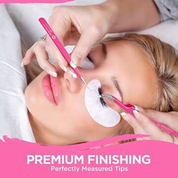 BoxGrove Lash Tweezers Set - Precision Tools for Lash Applications