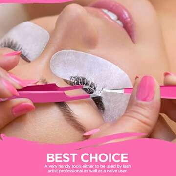BoxGrove Lash Tweezers Set - Precision Tools for Lash Applications