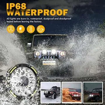 Auxbeam 360-PRO Series 7 Inch Round LED Offroad Lights, 230W 33332LM Driving Lights LED Light Bar Projector Spotlight, Spot Flood Combo Auxiliary LED Pods Off Road Lighting